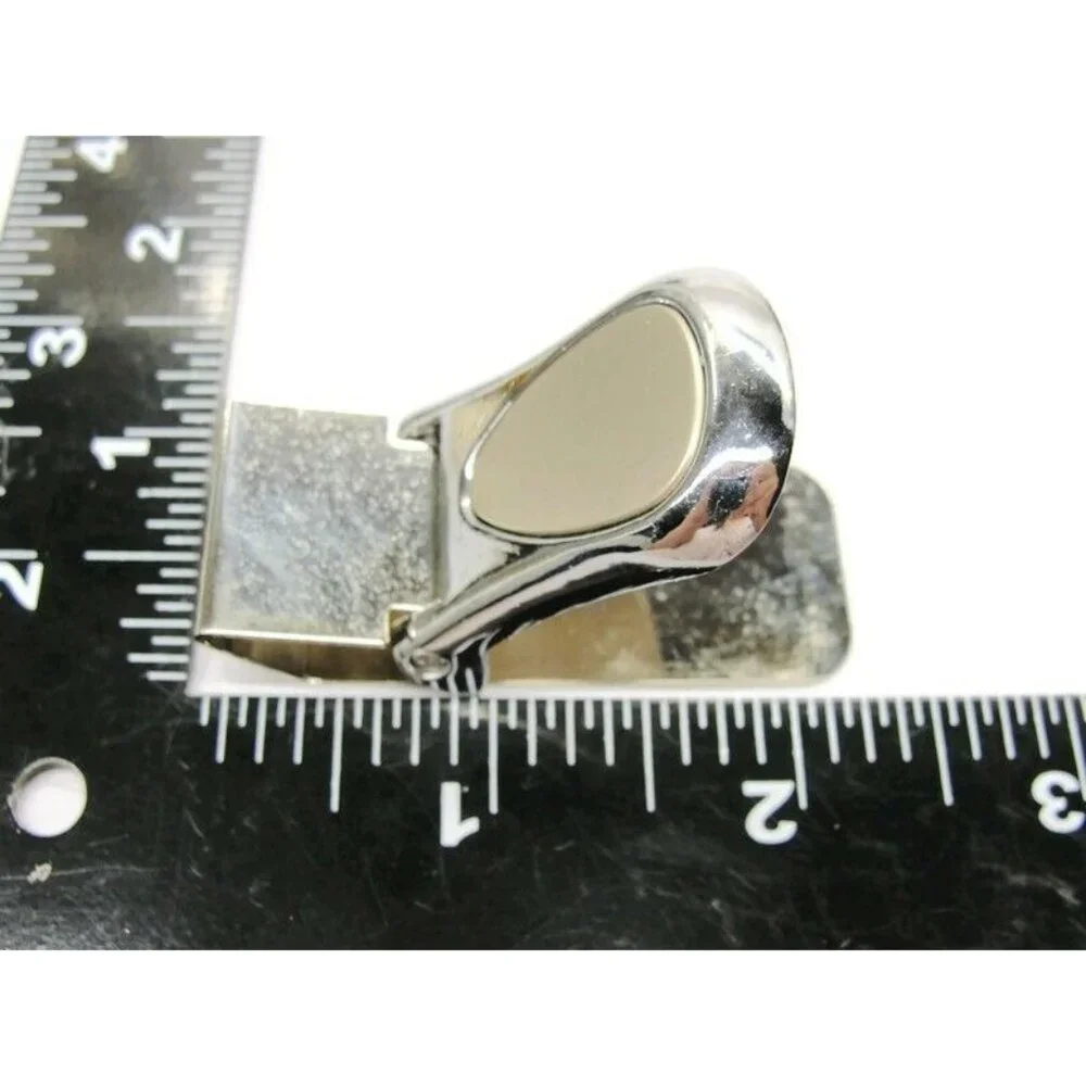 Money Clip Silver Tone Brushed Stainless Steel Wallet Credit Card Cash ID Holder